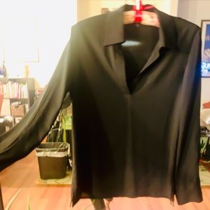 Ro & De black long sleeve dress shirt